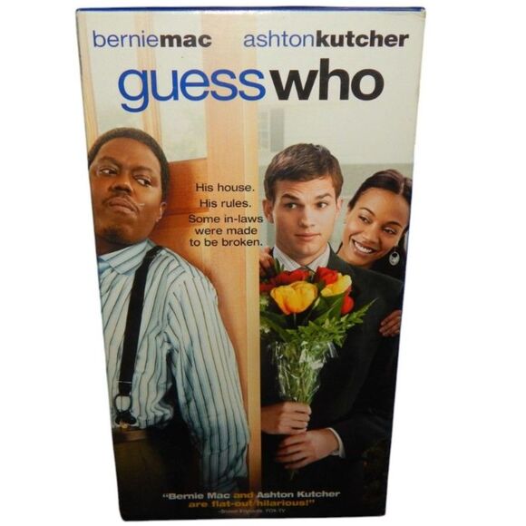 Other - GUESS WHO Bernie Mac Ashton Kutcher Zoe Saldana vintage VHS in original case